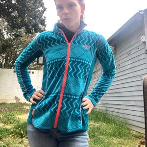 Fleece jacket with a fun print